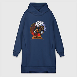 Женское худи-платье Elden ring maliketh, цвет: тёмно-синий