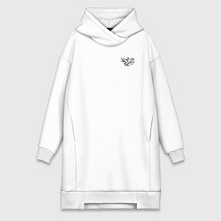 Женское худи-платье Noize mc нойз мс logo, цвет: белый