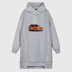 Женская толстовка-платье Оранжевая классика