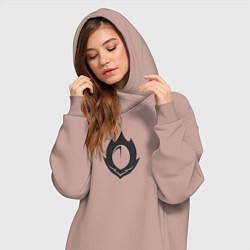 Женское худи-платье Code Geass Маска Зеро, цвет: пыльно-розовый — фото 2