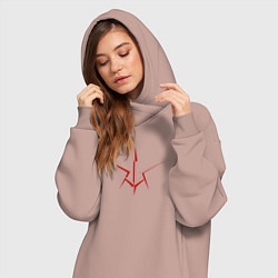 Женское худи-платье Code Geass Логотип, цвет: пыльно-розовый — фото 2