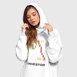 Женское худи-платье Investor, цвет: белый — фото 2