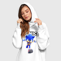 Женское худи-платье Sonic the Hedgehog 2, цвет: белый — фото 2