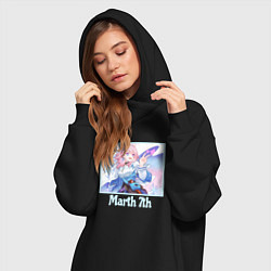 Женское худи-платье 7 марта Honkai star rail, цвет: черный — фото 2