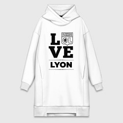 Женское худи-платье Lyon Love Классика, цвет: белый