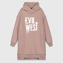 Женская толстовка-платье Evil west logo