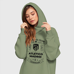 Женское худи-платье Atletico Madrid: Football Club Number 1 Legendary, цвет: авокадо — фото 2
