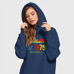 Женское худи-платье Vintage est 1975 Limited Edition, цвет: тёмно-синий — фото 2