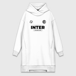 Женское худи-платье Inter Униформа Чемпионов, цвет: белый