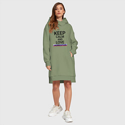 Женское худи-платье Keep calm Asbestos Асбест, цвет: авокадо — фото 2