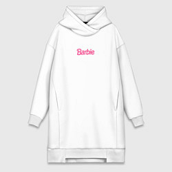 Женское худи-платье Barbie mini logo, цвет: белый