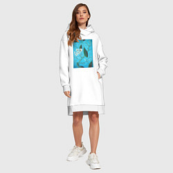 Женское худи-платье Плюмерия, цвет: белый — фото 2