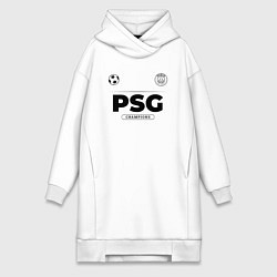 Женское худи-платье PSG Униформа Чемпионов, цвет: белый