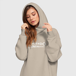 Женское худи-платье Крещендо Диминуэндо, цвет: миндальный — фото 2