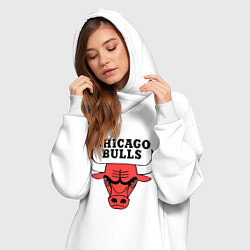 Женское худи-платье Chicago Bulls, цвет: белый — фото 2