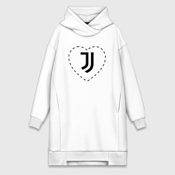 Женская толстовка-платье Лого Juventus в сердечке