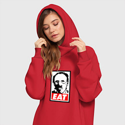 Женское худи-платье Молчание ягнят, цвет: красный — фото 2