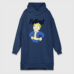 Женское худи-платье Fallout blondie boy, цвет: тёмно-синий