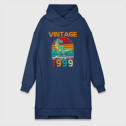 Женская толстовка-платье Винтажный динозавр 1999