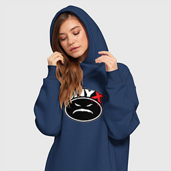 Женское худи-платье Onyx - black logo, цвет: тёмно-синий — фото 2