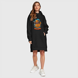 Женское худи-платье Halloween Scarecrow, цвет: черный — фото 2