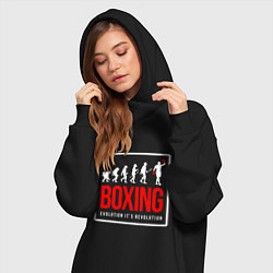 Женское худи-платье Boxing evolution its revolution, цвет: черный — фото 2