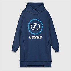 Женское худи-платье Lexus в стиле Top Gear, цвет: тёмно-синий
