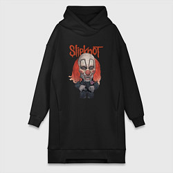 Женское худи-платье Slipknot art, цвет: черный