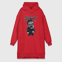 Женское худи-платье Седьмой Slipknot, цвет: красный