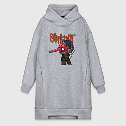 Женское худи-платье Slipknot mask art, цвет: меланж