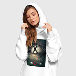 Женское худи-платье X - Files poster, цвет: белый — фото 2