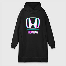 Женская толстовка-платье Значок Honda в стиле glitch