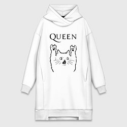 Женская толстовка-платье Queen - rock cat