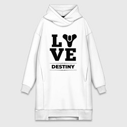 Женское худи-платье Destiny love classic, цвет: белый