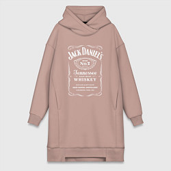 Женское худи-платье Jack Daniels, цвет: пыльно-розовый