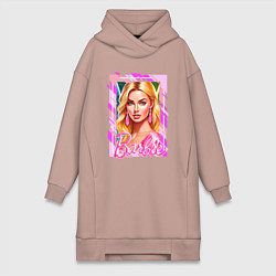 Женская толстовка-платье Нейросеть - аниме Барби Марго Робби