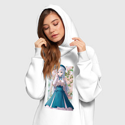 Женское худи-платье Мифический дух: хроники - Селия Клэр, цвет: белый — фото 2