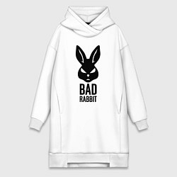 Женское худи-платье Bad rabbit, цвет: белый