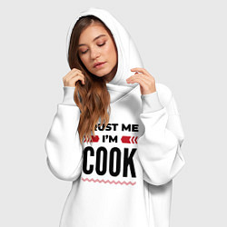 Женское худи-платье Trust me - Im cook, цвет: белый — фото 2