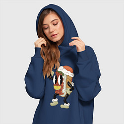 Женское худи-платье Бутер с икрой, цвет: тёмно-синий — фото 2