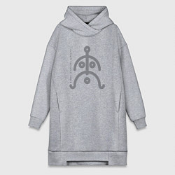 Женское худи-платье Мне нравится спортивный судья на английском, цвет: меланж