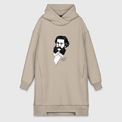 Женское худи-платье Иоганн Штраус, цвет: миндальный