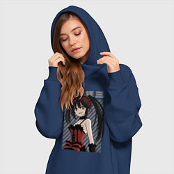 Женское худи-платье Куруми, цвет: тёмно-синий — фото 2