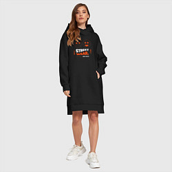 Женское худи-платье Street wear, цвет: черный — фото 2