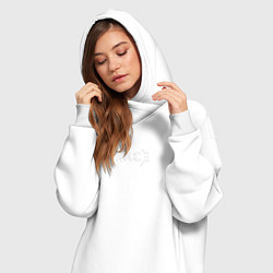 Женское худи-платье JIMIN FACE Set Me Free, цвет: белый — фото 2