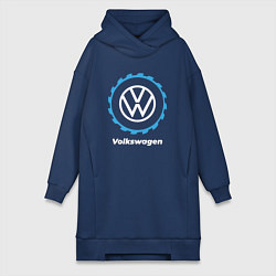 Женское худи-платье Volkswagen в стиле Top Gear, цвет: тёмно-синий