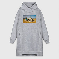 Женское худи-платье Апофеоз ANIMAX, цвет: меланж