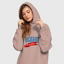 Женское худи-платье Руслана - ограниченный выпуск, цвет: пыльно-розовый — фото 2