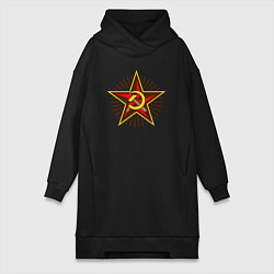 Женское худи-платье Star USSR, цвет: черный