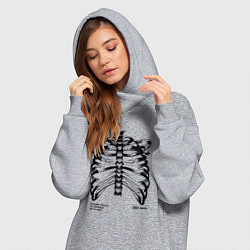 Женское худи-платье Agnong resuct black, цвет: меланж — фото 2